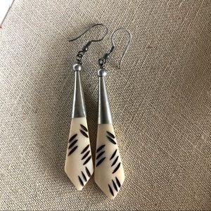 Carved Bone Earrings